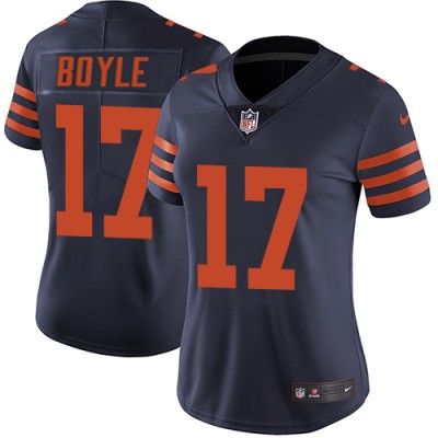 Nike Chicago Bears #17 Tim Boyle Navy Blue Alternate Women's Stitched NFL Vapor Untouchable Limited Jersey